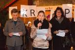 "Bibel auf der Bühne" vor der Kirchenhütte "Bibel auf der Bühne" vor der Kirchenhütte
